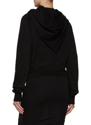 Back View - Click To Enlarge - RICK OWENS DRKSHDW - Mountain Zip Up Cotton Hoodie