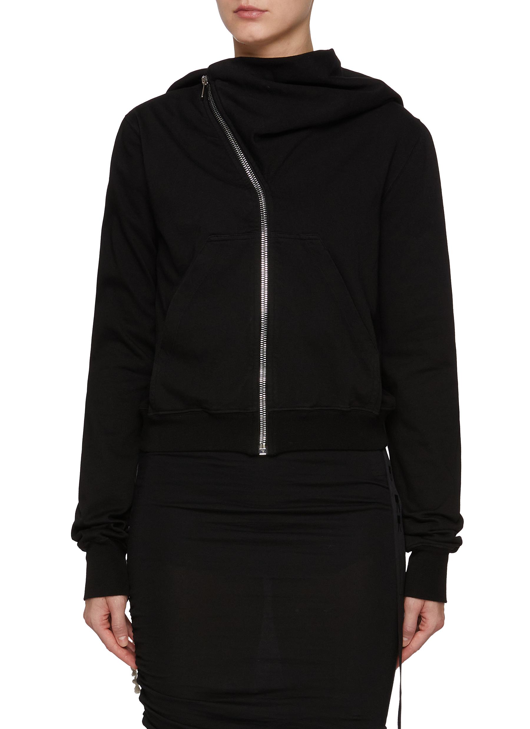 VIP【送料関税込】RICK OWENS WOOL BLEND BELTED HOODIE RICK OWENS DRKSHDW | Mountain Zip Up Cotton Hoodie | Women