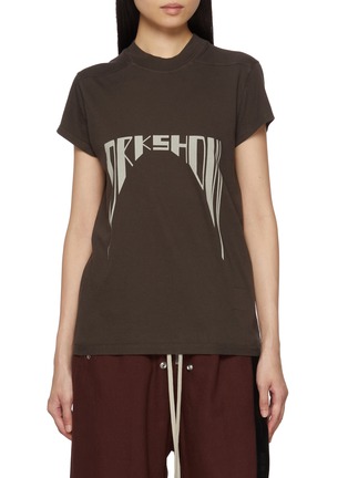 Main View - Click To Enlarge - RICK OWENS DRKSHDW - Short Sleeve Logo Cotton T-Shirt
