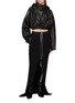 Figure View - Click To Enlarge - RICK OWENS  - Cropped Leather Hoodie