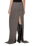 Back View - Click To Enlarge - RICK OWENS  - Sliced Wool Maxi Skirt