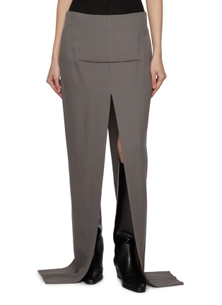 Main View - Click To Enlarge - RICK OWENS  - Sliced Wool Maxi Skirt