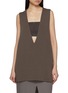Main View - Click To Enlarge - RICK OWENS  - Sleeveless V-Neck Wool Knit Tank Top