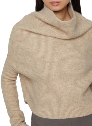  - RICK OWENS  - Long Sleeve Alpaca Wool Blend Knit Cowl Top