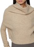  - RICK OWENS  - Long Sleeve Alpaca Wool Blend Knit Cowl Top