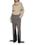 Figure View - Click To Enlarge - RICK OWENS  - Long Sleeve Alpaca Wool Blend Knit Cowl Top