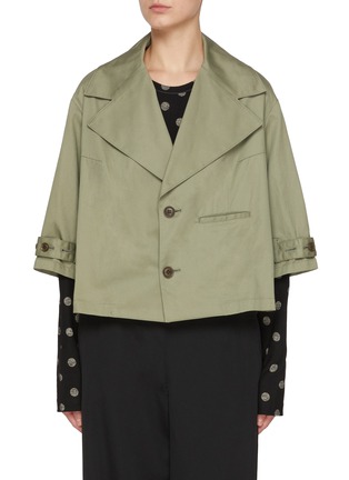 Main View - Click To Enlarge - Y'S - Wide Collar Cotton Jacket