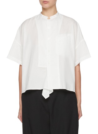 Main View - Click To Enlarge - Y'S - Half Sleeve Boxy Cotton Shirt