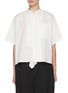 Main View - Click To Enlarge - Y'S - Half Sleeve Boxy Cotton Shirt