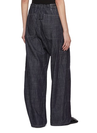 Back View - Click To Enlarge - Y'S - Patchwork Straight Leg Pants