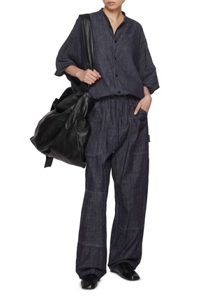 Figure View - Click To Enlarge - Y'S - Patchwork Straight Leg Pants