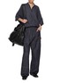 Figure View - Click To Enlarge - Y'S - Patchwork Straight Leg Pants