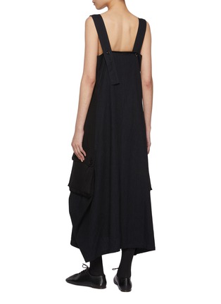 Back View - Click To Enlarge - Y'S - Cargo Pocket Zip Up Overall Dress