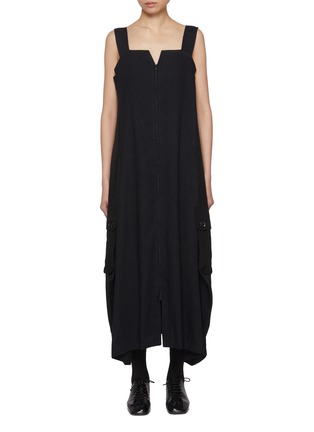 Main View - Click To Enlarge - Y'S - Cargo Pocket Zip Up Overall Dress