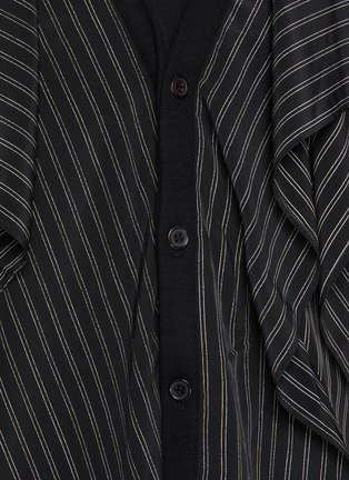  - Y'S - Stripe Panelled Hybrid Top