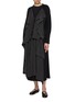 Figure View - Click To Enlarge - Y'S - Stripe Panelled Hybrid Top