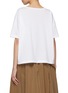 Back View - Click To Enlarge - Y'S - Cropped Printed Cotton T-Shirt