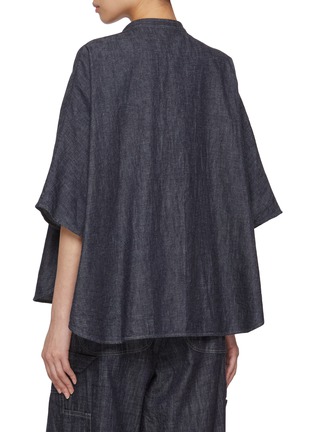 Back View - Click To Enlarge - Y'S - Stand Collar Cotton Shirt