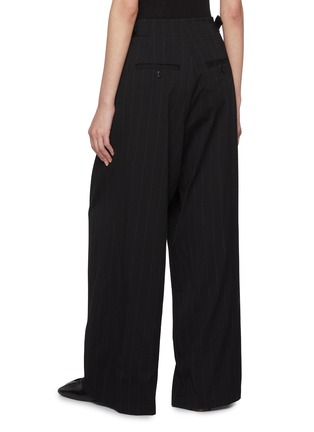 Back View - Click To Enlarge - Y'S - Pleated Front Stripe Pants
