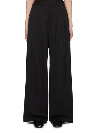 Main View - Click To Enlarge - Y'S - Pleated Front Stripe Pants