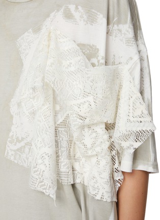  - Y'S - Lace Patch Pocket Cotton T-Shirt