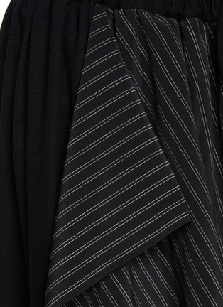  - Y'S - Asymmetric Stripe Panel Wool Skirt