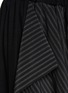  - Y'S - Asymmetric Stripe Panel Wool Skirt