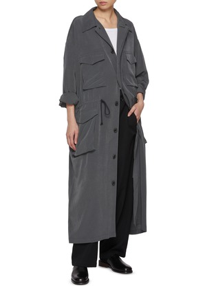 Figure View - Click To Enlarge - Y'S - Four Pocket Drawstring Shirt Dress