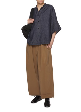 Figure View - Click To Enlarge - Y'S - Double Tuck Pleated Pants