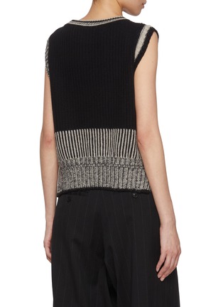 Back View - Click To Enlarge - Y'S - Mixed Knit Vest
