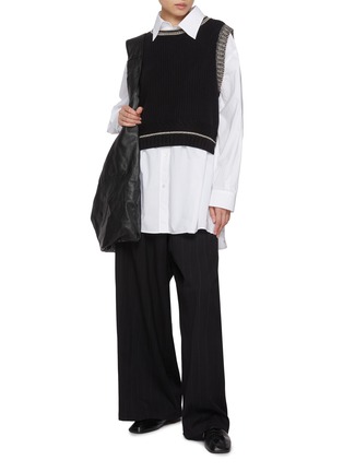 Figure View - Click To Enlarge - Y'S - Mixed Knit Vest