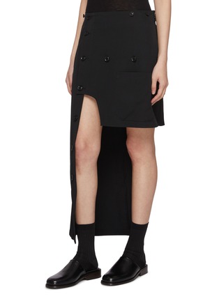 Detail View - Click To Enlarge - Y'S - All Over Button Wool Skirt