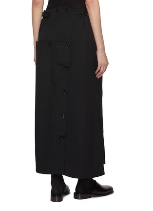 Back View - Click To Enlarge - Y'S - All Over Button Wool Skirt