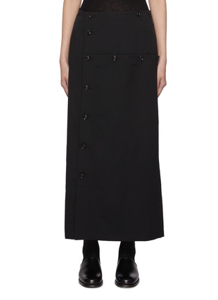 Main View - Click To Enlarge - Y'S - All Over Button Wool Skirt