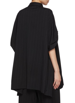 Back View - Click To Enlarge - Y'S - Rolled Sleeve Oversized Shirt