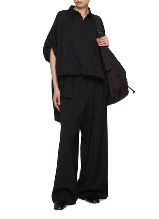 Figure View - Click To Enlarge - Y'S - Rolled Sleeve Oversized Shirt