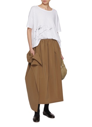 Figure View - Click To Enlarge - Y'S - Asymmetrical Draped Skirt