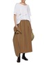 Figure View - Click To Enlarge - Y'S - Asymmetrical Draped Skirt