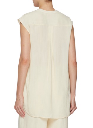 Back View - Click To Enlarge - JOSEPH - Lucien Pleated V-Neck Sleeveless Blouse