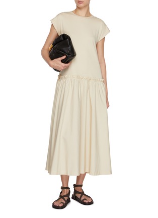 Figure View - Click To Enlarge - JOSEPH - Drop Waist Gathered Maxi Dress
