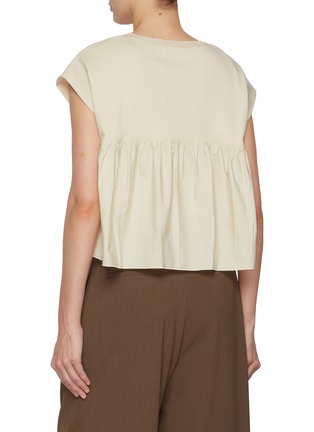 Back View - Click To Enlarge - JOSEPH - Cotton Poplin Jersey T-Shirt
