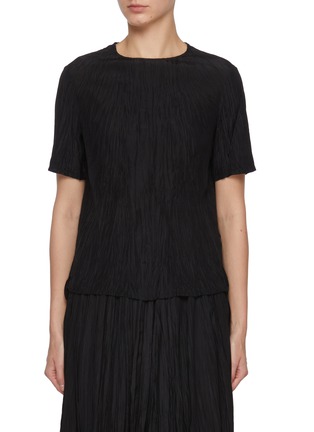Main View - Click To Enlarge - JOSEPH - Brunet Crinkled Habotai Silk Top