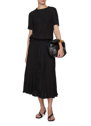 Figure View - Click To Enlarge - JOSEPH - Brunet Crinkled Habotai Silk Top
