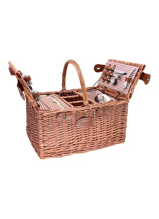 Main View - Click To Enlarge - LES JARDINS DE LA COMTESSE - Saint-Germain Picnic Basket for 4 Person — Red Gingham
