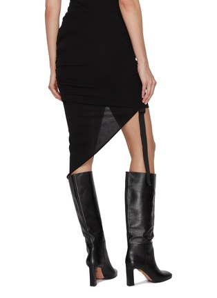 Back View - Click To Enlarge - HELMUT LANG - Wind Asymmetrical Ruched Skirt