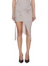 Main View - Click To Enlarge - HELMUT LANG - Wind Asymmetrical Ruched Skirt