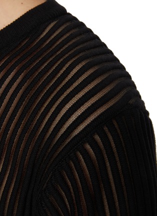  - HELMUT LANG - Sheer Ribbed Cotton Top