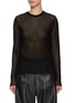 Main View - Click To Enlarge - HELMUT LANG - Sheer Ribbed Cotton Top