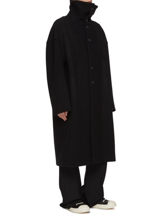 Detail View - Click To Enlarge - RICK OWENS  - Dracucollar Melton Wool Coat Jacket