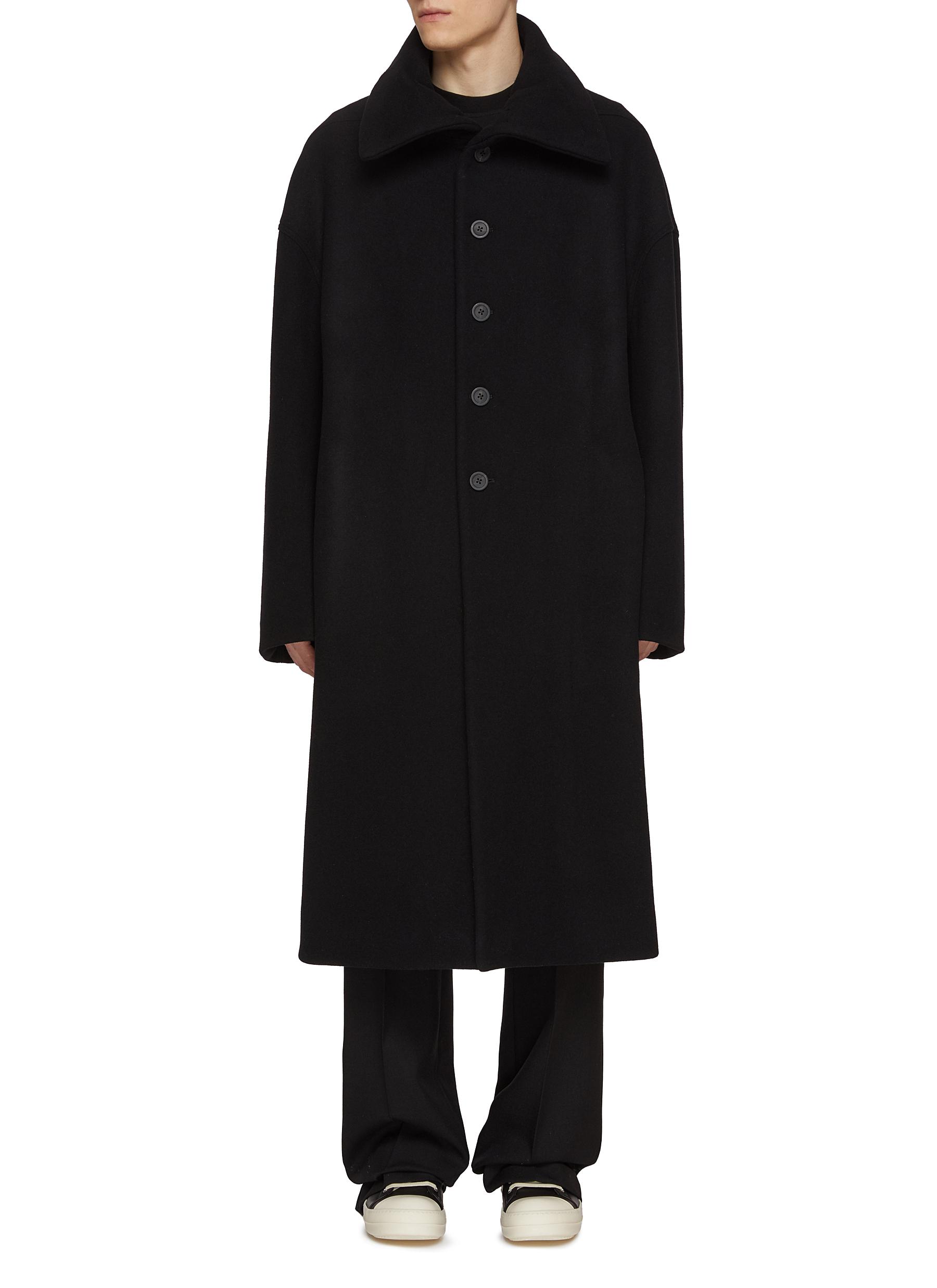 ジャケット・アウター Rick Owens 17AW Melton Stand Collar Coat Rick Owens 17AW Melton Stand Collar Coat